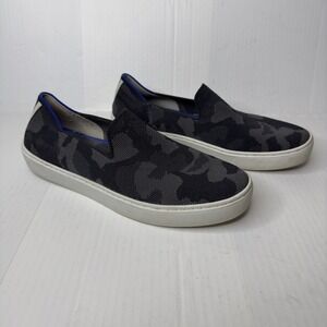 Rothy's The Original Slip On Sneaker Sz 8 Grey Black Knit Camo